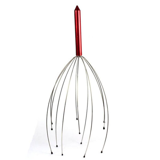 1pc Head Massage Hair Held Scalp Neck Octopus Equipment Stress Release Relax Red Relaxation