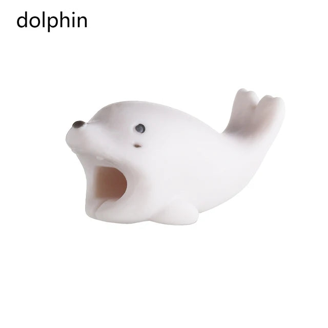 Cable Protector for iPhone Cable Charger USB Cable Winder Holder Accessory Organizer Cute Animal Doll Model Funny
