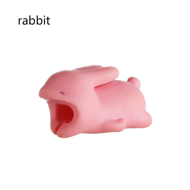 Cable Protector for iPhone Cable Charger USB Cable Winder Holder Accessory Organizer Cute Animal Doll Model Funny