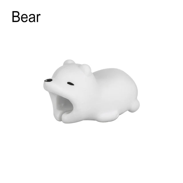 Cable Protector for iPhone Cable Charger USB Cable Winder Holder Accessory Organizer Cute Animal Doll Model Funny