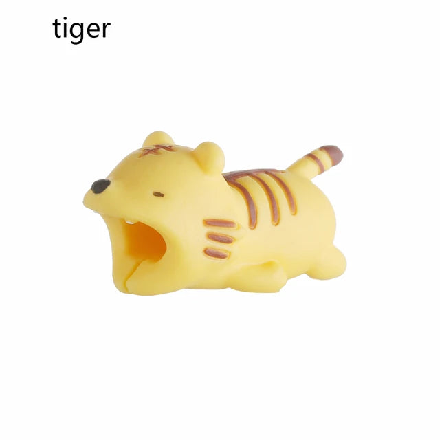 Cable Protector for iPhone Cable Charger USB Cable Winder Holder Accessory Organizer Cute Animal Doll Model Funny
