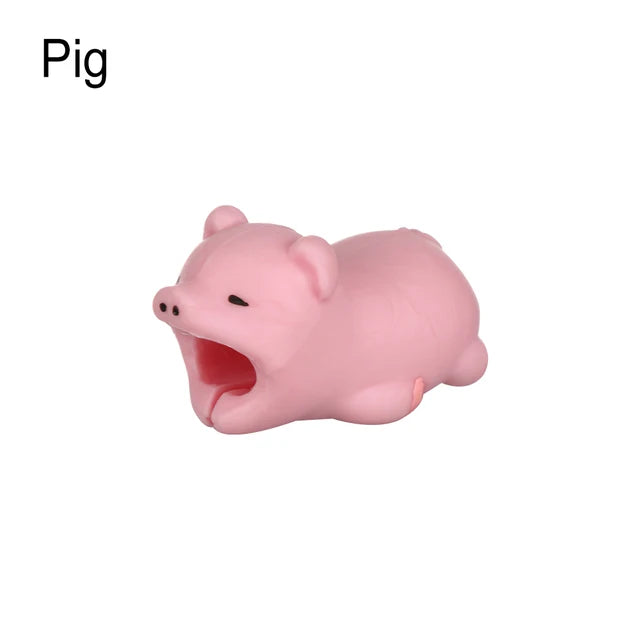Cable Protector for iPhone Cable Charger USB Cable Winder Holder Accessory Organizer Cute Animal Doll Model Funny