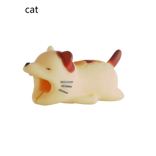 Cable Protector for iPhone Cable Charger USB Cable Winder Holder Accessory Organizer Cute Animal Doll Model Funny
