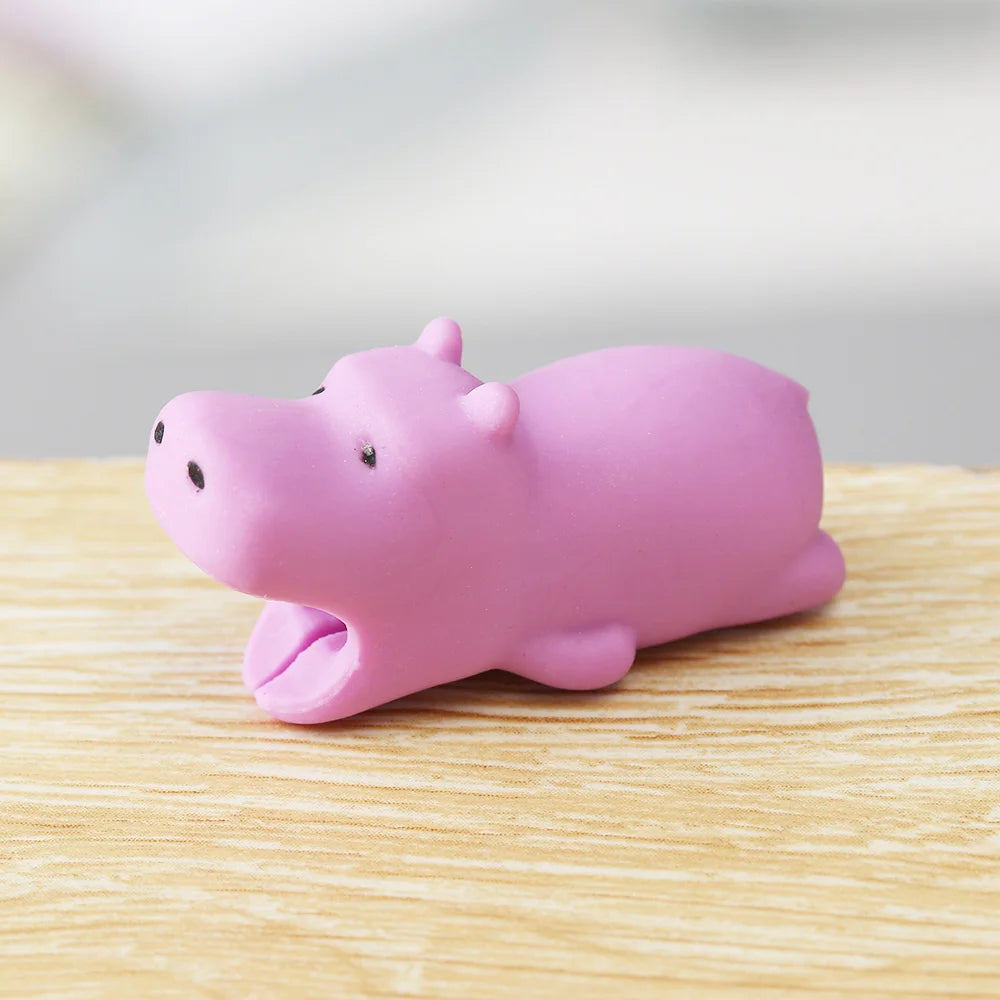 Cable Protector for iPhone Cable Charger USB Cable Winder Holder Accessory Organizer Cute Animal Doll Model Funny