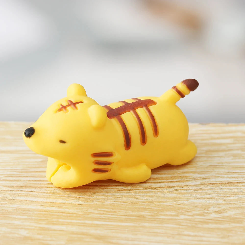 Cable Protector for iPhone Cable Charger USB Cable Winder Holder Accessory Organizer Cute Animal Doll Model Funny