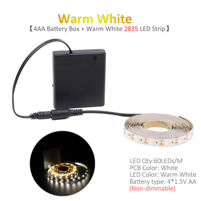 Battery LED Strip Light RGB 5V SMD 5050 2538 Waterproof Tira LED IR RF Remote Control Battery Operated Powered LED Tape Stripe