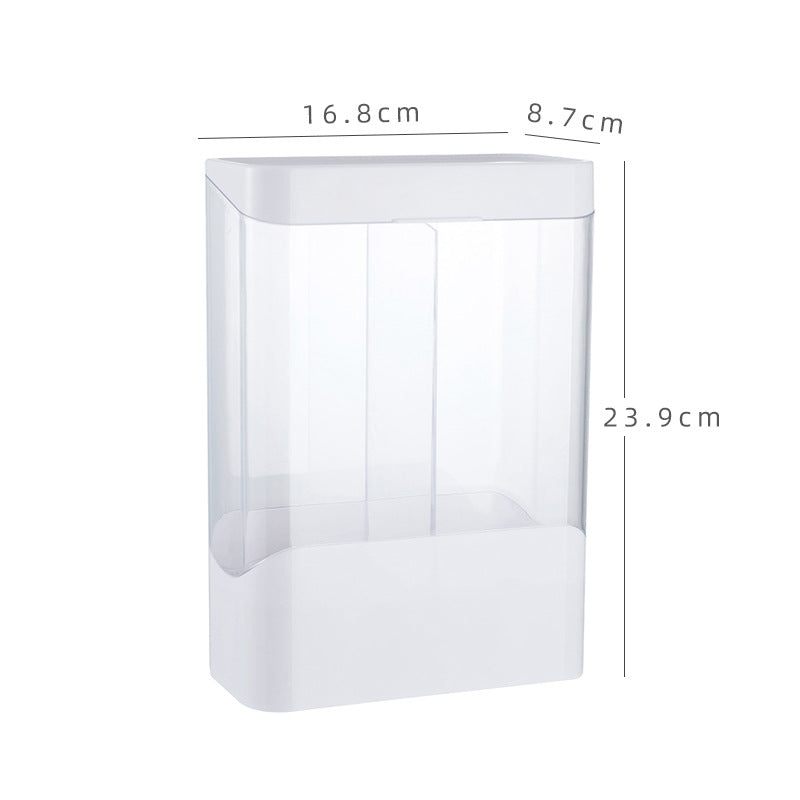Disposable Cup Holder Automatic Water Dispenser Cup Dispenser Punch-Free Paper Cup Holder Household Wall-Mounted Dust-Proof Rack