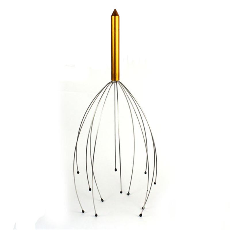 1pc Head Massage Hair Held Scalp Neck Octopus Equipment Stress Release Relax Red Relaxation