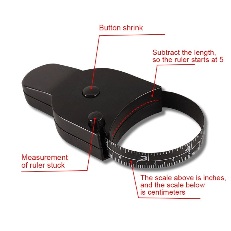 Body Measuring Tape Automatic Telescopic Tape Measure Measuring Film for Body Metric Centimeter Tape 1.5M Sewing Tailor Meter