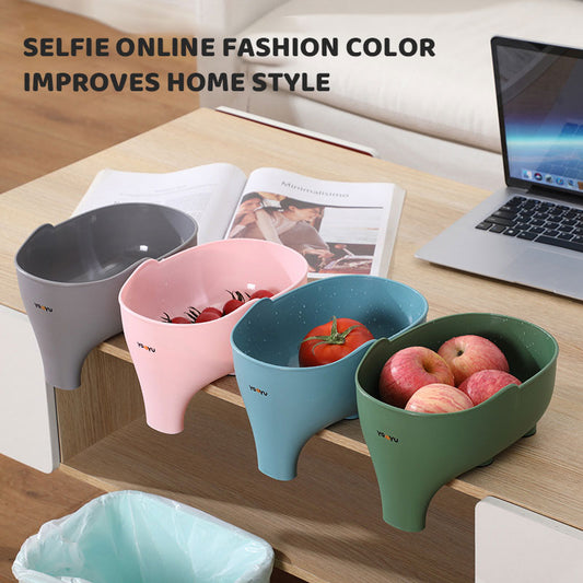 Elephant Drain Basket Multipurpose Kitchen Storage Drain Basket Household Fruit and Vegetable Basket Plastic Drain Basket