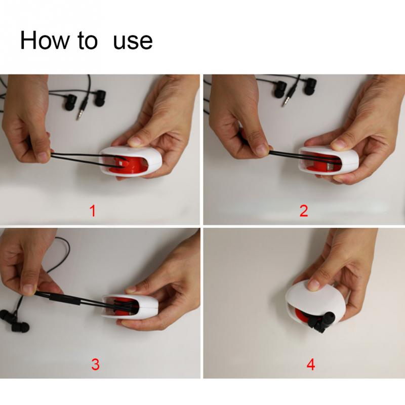 Auto Cable Cord Wire Organizer Bobbin Winder Smart Wrap For Headphone In Ear Earphones
